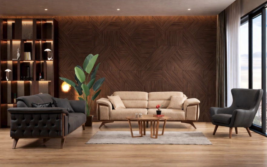 Luxury living room interior design ideas in Tamil Nadu by D2B Interiors – Living Room 6