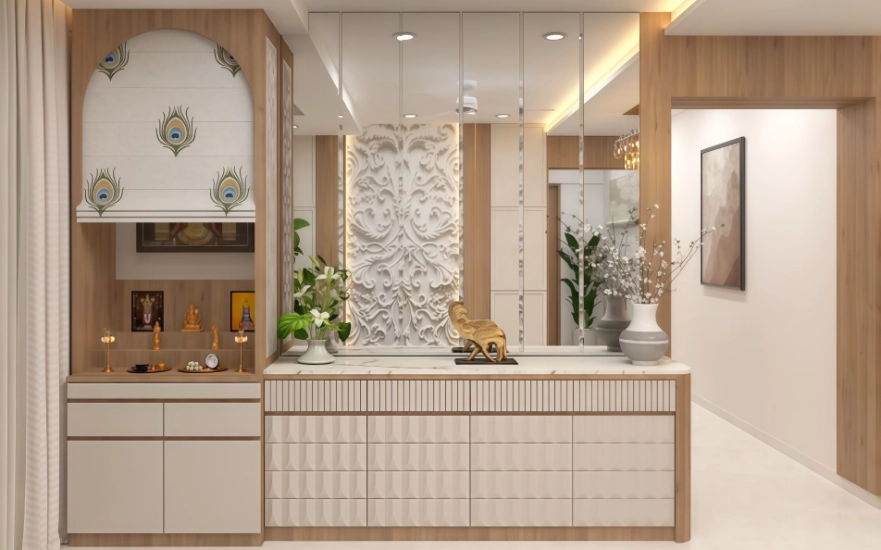 Pooja room interior design in Tamil Nadu by D2B Interiors – Pooja Unit 6