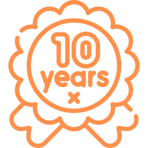 Upto 10 years warranty