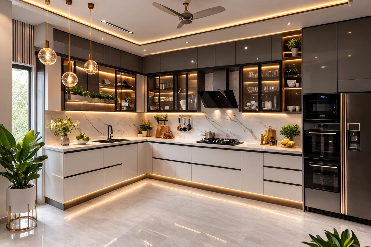 Modular Kitchen in Coimbatore, Tamil Nadu | D2B Interiors Studio