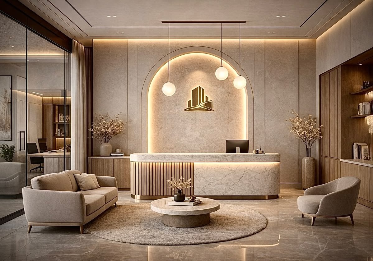 Reception & Front Office in Chennai, Tamil Nadu | D2B Interiors Studio
