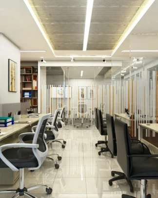 Office and workspace interiors